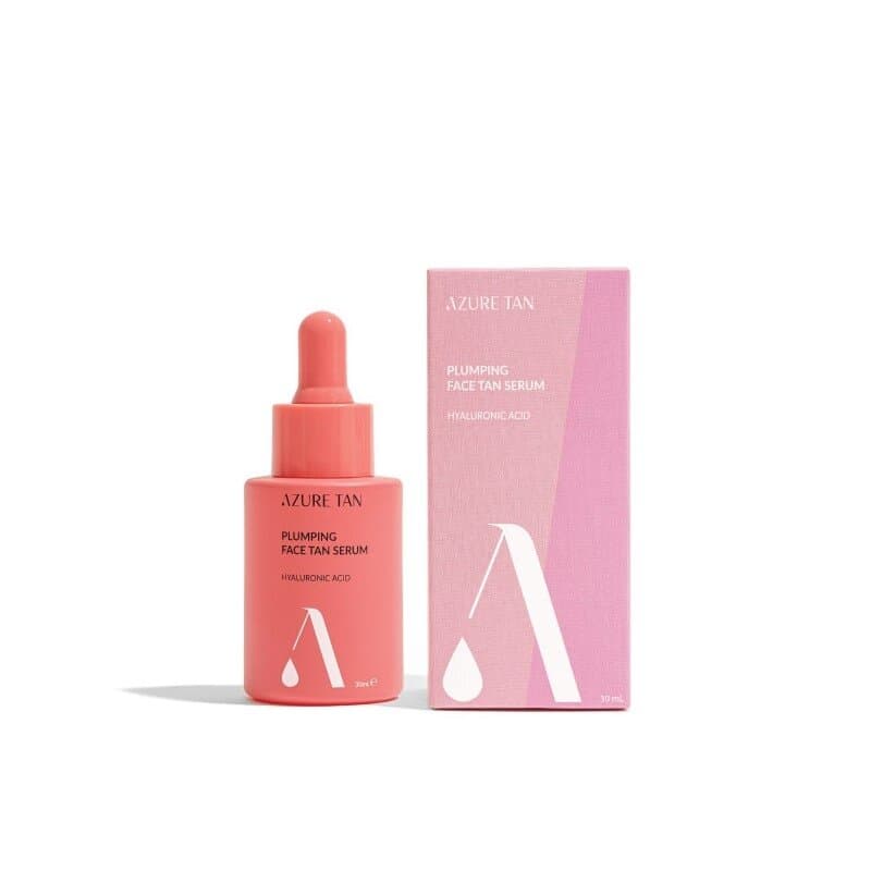 Azure Tan “Face Plumping Tan Serum” Putlinantis hialurono rūgšties veido serumas su savaiminio įdegio efektu 30 ml