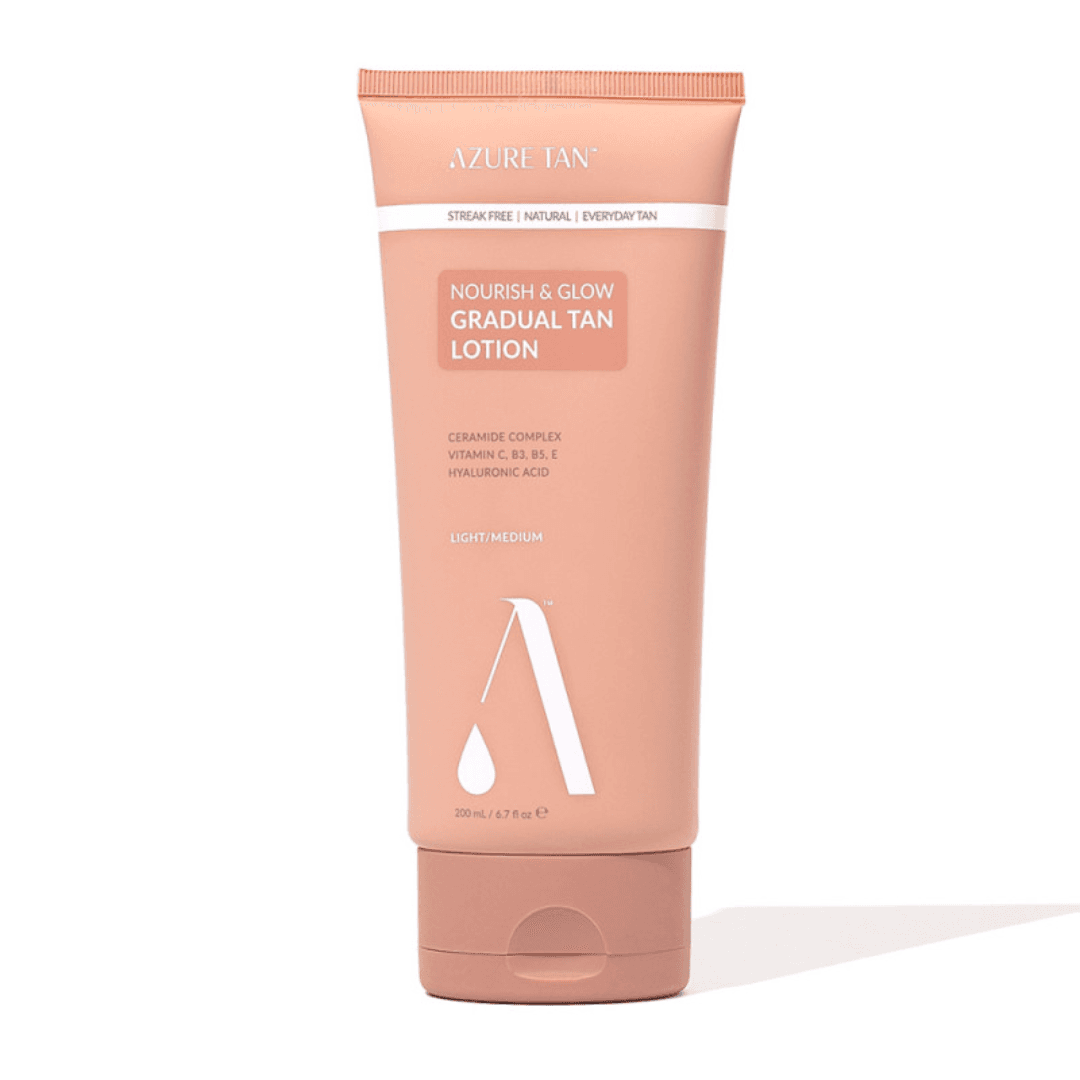 Azure Tan “Nourish and Glow” šviesus/vidutinis savaiminio įdegio losjonas 200 ml
