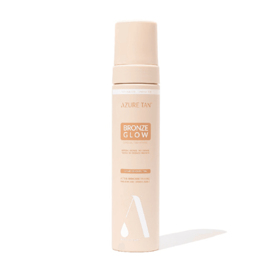 Azure Tan Palaipsninį švytintį bronzinį savaiminio įdegio efektą suteikiančios putos "Bronze Glow – Gradual Tan" 200 ml