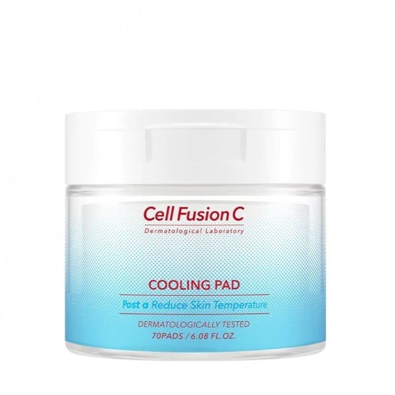 Cell Fusion C „First Cooling Pad“ vėsinantis ir drėkinantis veido tonikas 180 ml (70 vnt.)
