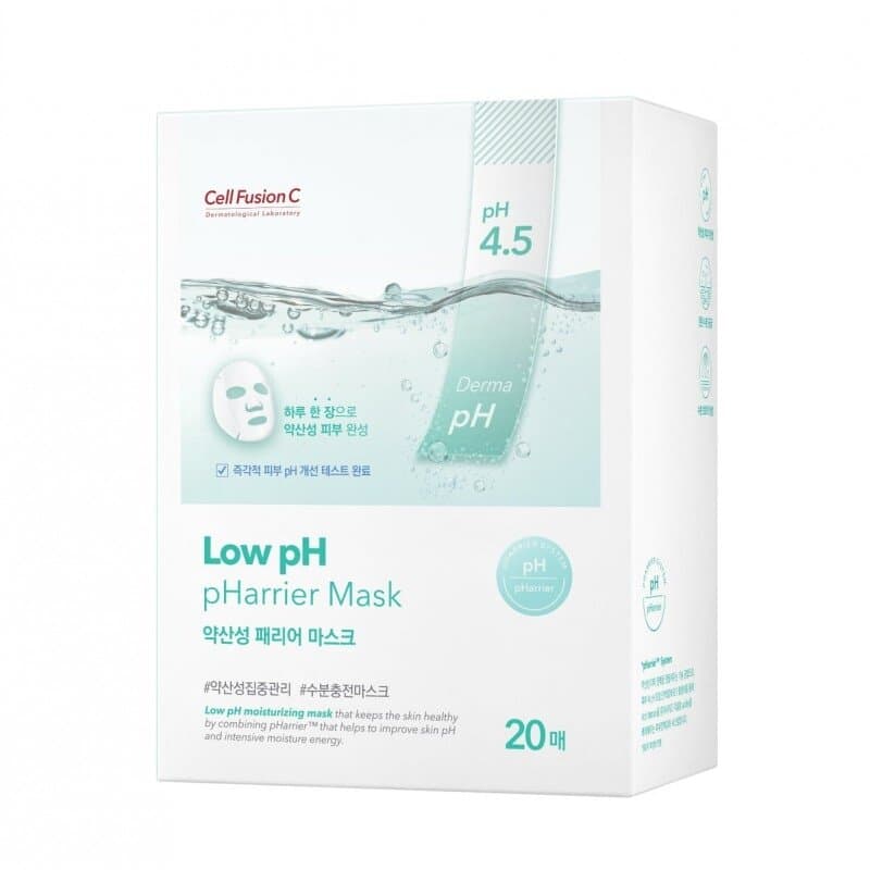 Cell Fusion C „Low pH pHarrier Mask“ drėkinanti lakštinė veido kaukė 25 ml x 10 vnt