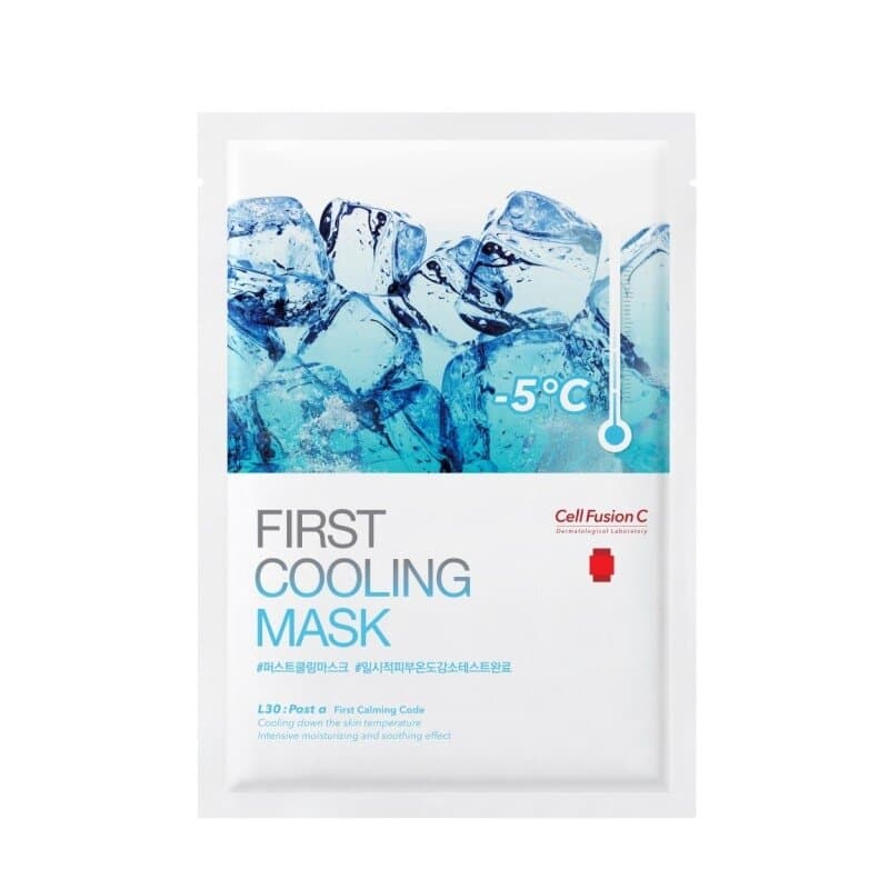 Cell Fusion C Vėsinanti ir drėkinanti lakštinė veido kaukė „First Cooling Mask“ 1 vnt x 27 g