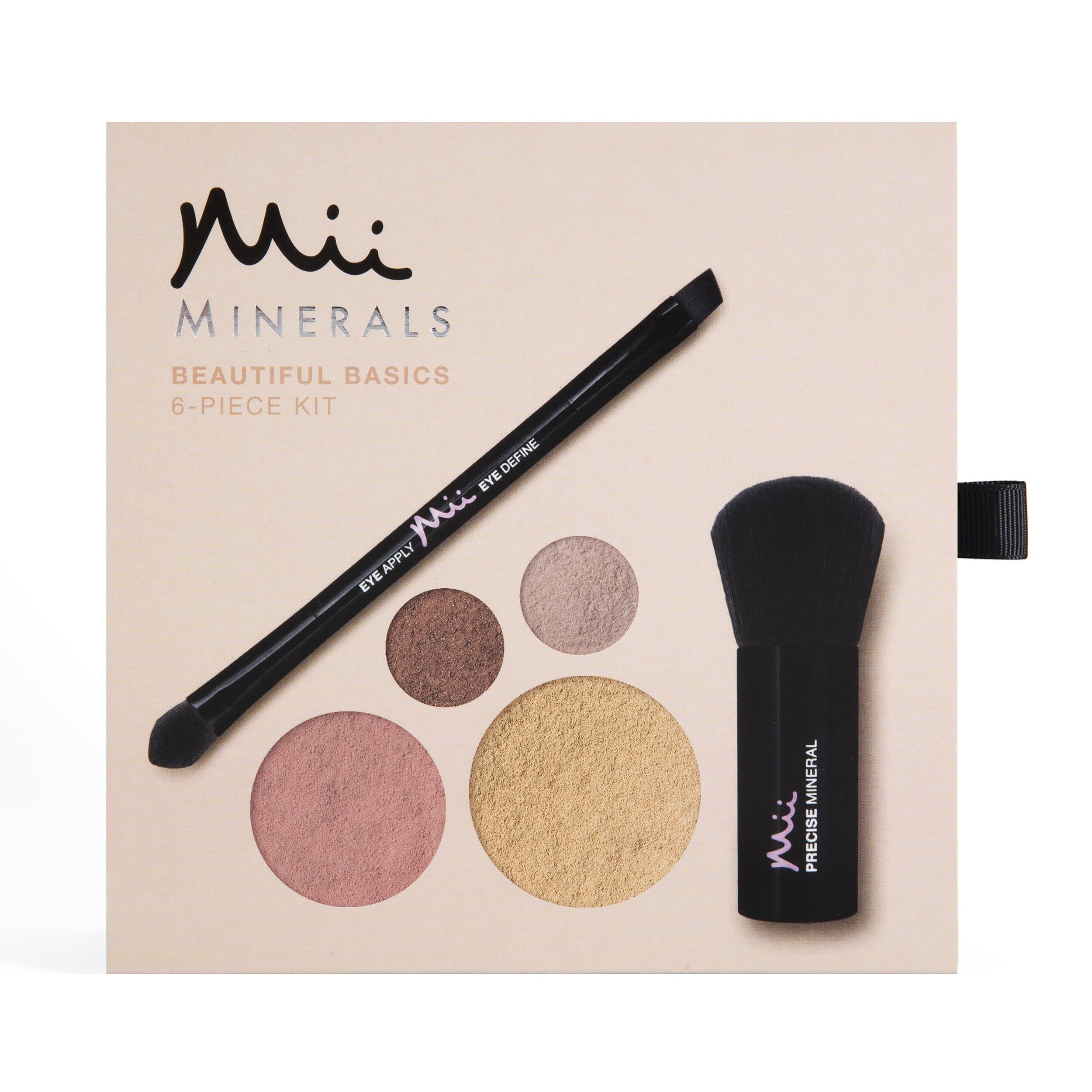 MII COSMETICS MINERALS BEAUTIFUL BASIC 6 MINERALINIŲ PRODUKTŲ RINKINYS